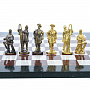 Шахматы из камня и бронзы "Нефтяники" 40х40 см, фотография 2. Интернет-магазин ЛАВКА ПОДАРКОВ