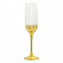 Набор бокалов для шампанского 175 мл "Золотой лотос". 3 предмета, фотография 1. Интернет-магазин ЛАВКА ПОДАРКОВ