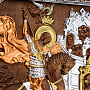 Деревянная икона "Георгий Победоносец" 38х33 см, фотография 3. Интернет-магазин ЛАВКА ПОДАРКОВ