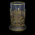 0012750 Подстаканник ХЛ Латунь с добавлением бронзы "КАМЕННЫЙ ЦВЕТОК"