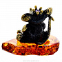 Статуэтка с янтарем "Мышь в короне" (коньячный), фотография 3. Интернет-магазин ЛАВКА ПОДАРКОВ
