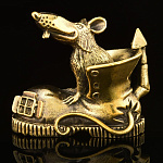 11943-3082 Бронза Скульптура "Крыса в ботинке" 