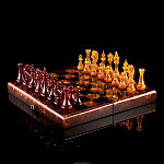 Шахматы с фигурами из янтаря "Янтарный король"