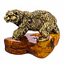 Статуэтка с янтарем "Бурый медведь", фотография 5. Интернет-магазин ЛАВКА ПОДАРКОВ