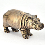 0023917-2,8*1,5  Бронза Статуэтка Сувенир "БЕГЕМОТ МАЛЫЙ" 2,8*1,5см (93800)