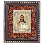 0065021-20*22,5см ИКОНА настенная "ГОСПОДЬ ВСЕДЕРЖИТЕЛЬ" золотой  (Янт.крошка)