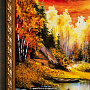 Картина янтарная "Пейзаж" 40х70 см, фотография 4. Интернет-магазин ЛАВКА ПОДАРКОВ