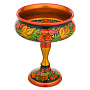 Конфетница на ножке. Хохлома, фотография 4. Интернет-магазин ЛАВКА ПОДАРКОВ