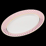 0039634/80.90840.00.1 ЛФЗ БЛЮДО овал.360мм Европейская-2"Сетка Блюз." Тн1