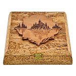 Шкатулка деревянная из карельской березы и бука "Карелия"