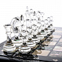 Шахматный ларец с натуральным перламутром и фигурами из хрусталя, фотография 5. Интернет-магазин ЛАВКА ПОДАРКОВ