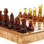 Шахматы из карельской березы с фигурами из янтаря, фотография 4. Интернет-магазин ЛАВКА ПОДАРКОВ
