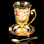 Набор чайный "Вечернее сияние" Златоуст, фотография 1. Интернет-магазин ЛАВКА ПОДАРКОВ