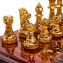 Шахматы с янтарными фигурами 28х28 см, фотография 3. Интернет-магазин ЛАВКА ПОДАРКОВ