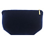 Косметичка бархатная с вышивкой "Мак". Темно-синяя, фотография 4. Интернет-магазин ЛАВКА ПОДАРКОВ