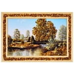 0073700-28*19см ПАННО настенное ПЕЙЗАЖ янтарная крошка (24*15см)