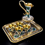 0053979 Златоуст НАБОР ПИТЕЙНЫЙ:Кувшин+4 пиалы+Блюдо в уп.