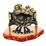 0045962/1158 Сувенир Лягушки Влюбленные Сувенир (коньячный)