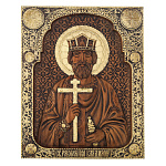 0065679 Изделие из дерева / Б  Икона Князь Владимир 0,4*0,32*0,05   фрезеровка/шлифовка/резка/