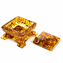 Шкатулка из янтаря квадратная "Зонтик", фотография 5. Интернет-магазин ЛАВКА ПОДАРКОВ