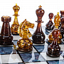 Шахматы с перламутром и янтарными фигурами "Питер" 45х45 см, фотография 9. Интернет-магазин ЛАВКА ПОДАРКОВ