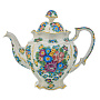 Чайник "Семейный". Гжель в цвете, фотография 4. Интернет-магазин ЛАВКА ПОДАРКОВ