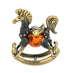 0071779/413 Лошадка качалка Сувенир (коньячный)