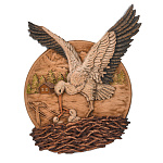 0068684 Панно  из нат. дерева "Аисты" 23*28см