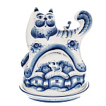 0039339 Гжель МАСЛЕНКА "КОТ" Авт. Исаев С.В.