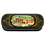 0044904/16*6см  Лаковая миниатюра Палех ШКАТУЛКА "Москва" Бикина 