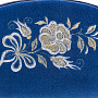Косметичка бархатная "Счастье". Темно-синяя с вышивкой, фотография 2. Интернет-магазин ЛАВКА ПОДАРКОВ