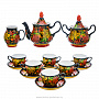 Чайный сервиз на 5 персон "Рябина". Хохлома, фотография 1. Интернет-магазин ЛАВКА ПОДАРКОВ