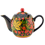 Чайник заварочный 700 мл "Ягодки". Хохлома, фотография 5. Интернет-магазин ЛАВКА ПОДАРКОВ