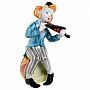 Статуэтка "Клоун-скрипач". Гжель, фотография 3. Интернет-магазин ЛАВКА ПОДАРКОВ