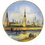 0036119-12см Сувенирная тарелка "Старая Москва. КРЕМЛЬ 1839г" 