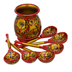 0076528 Хохлома Набор из 7 пр.  "Хозяюшка" торжество 6363000007