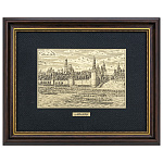 /25*32см Офорт черно-белый " Вид на Кремль с набережной " 