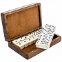 Домино в резной дубовой шкатулке "Герб РФ", фотография 1. Интернет-магазин ЛАВКА ПОДАРКОВ