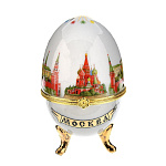 1007 Яйцо-шкатулка "Москва"  Малое  фарфор