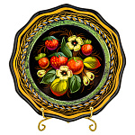 Поднос с авторской росписью 17х17 см