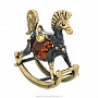 Статуэтка с янтарем "Лошадка качалка", фотография 3. Интернет-магазин ЛАВКА ПОДАРКОВ