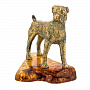 Статуэтка с янтарем "Собака боксер", фотография 1. Интернет-магазин ЛАВКА ПОДАРКОВ