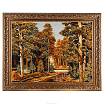 Картина  янтарная "Река в лесу" 60х80 см