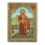 200442-RTI-282-8.m/15*20см Икона подарочная "Св. равноап. Князь Владимир"мор.дуб  в ПУ