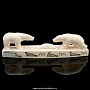 Скульптура из кости "Медведи с непрой", фотография 2. Интернет-магазин ЛАВКА ПОДАРКОВ