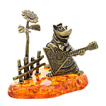 0045915/249.1 Сувенир Лиса с балалайкой у подсолнуха Сувенир (коньячный)