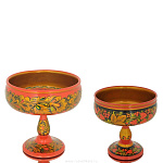 0020293/14,5*13см-кудрина Хохлома КОНФЕТНИЦА 14,5*13см в ассортименте