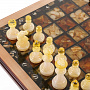 Шахматы с инкрустацией и фигурами из янтаря 34х34 см, фотография 4. Интернет-магазин ЛАВКА ПОДАРКОВ