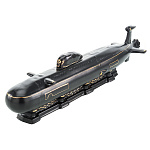 -1л  Фарфор ШТОФ "Лодка подводная" в золоте 1л 