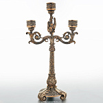 0021595/НБ Бронза НАБОР Подсвечников "Птички" 2шт патиниров.